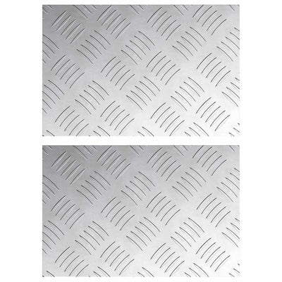 VidaXL marche d'escalier rectangulaire 2 pcs argent 30 x 20 cm aluminium