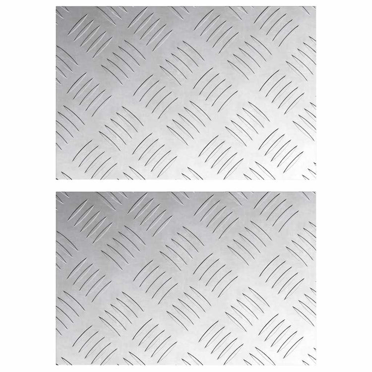 VidaXL marche d'escalier rectangulaire 2 pcs argent 30 x 20 cm aluminium