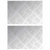 VidaXL marche d'escalier rectangulaire 2 pcs argent 30 x 20 cm aluminium