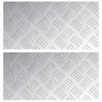 Vidaxx marche d'escalier rectangulaire 2 pcs argent 40 x 20 cm aluminium