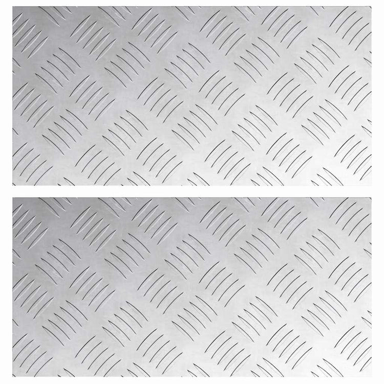 Vidaxx marche d'escalier rectangulaire 2 pcs argent 40 x 20 cm aluminium