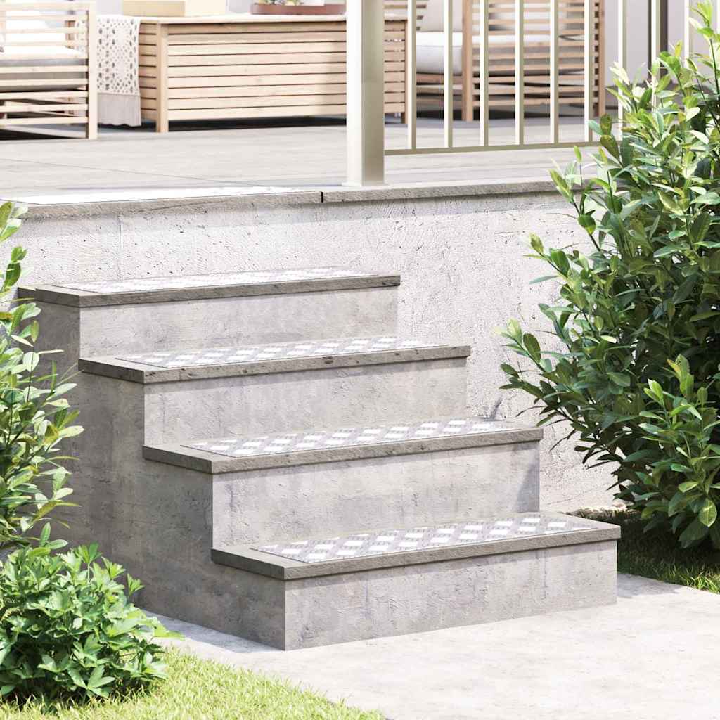 VidaXL marche d'escalier rectangulaire 2 pcs argent 70 x 20 cm aluminium