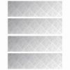 Vidaxx marche d'escalier rectangulaire 4 pcs argent 70 x 20 cm aluminium