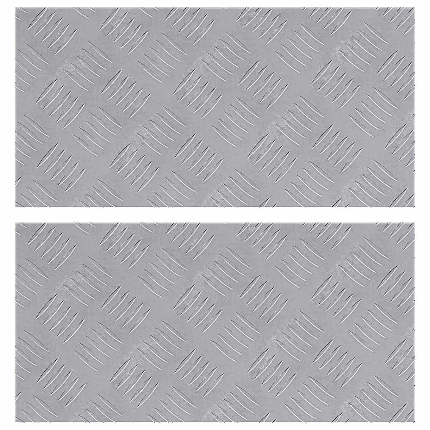 VidaXL marche d'escalier rectangulaire 2 pcs argent 50 x 25 cm aluminium