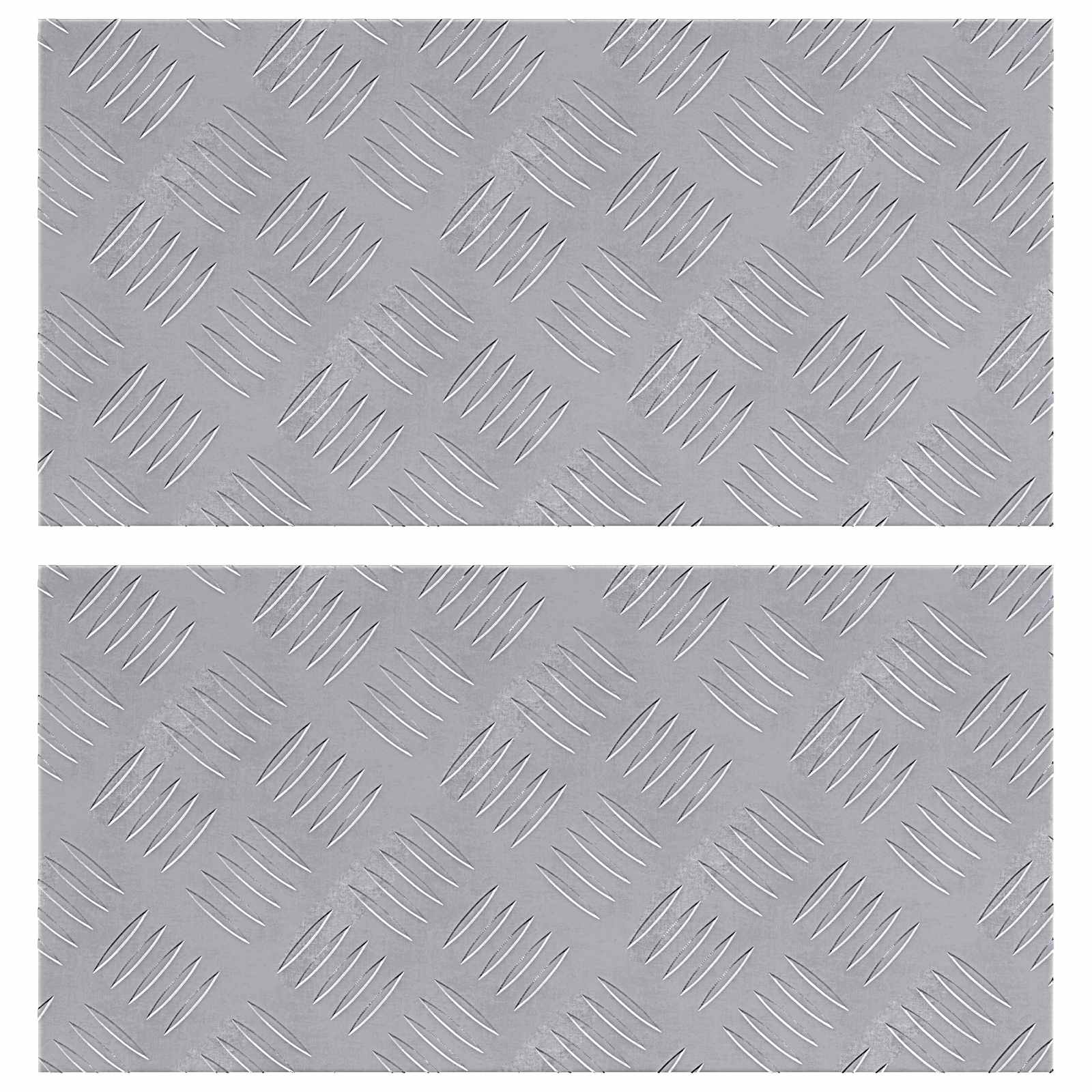 VidaXL marche d'escalier rectangulaire 2 pcs argent 50 x 25 cm aluminium