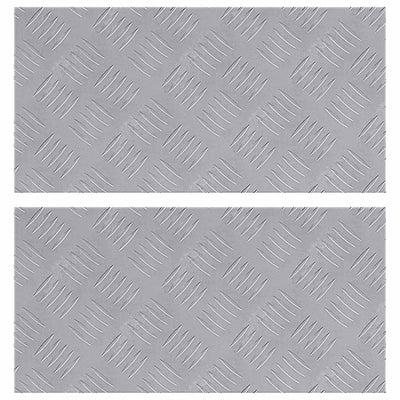 VidaXL marche d'escalier rectangulaire 2 pcs argent 50 x 25 cm aluminium