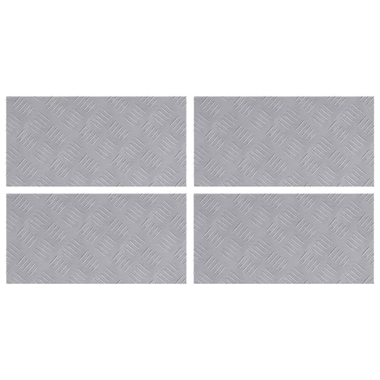 VidaXL marche d'escalier rectangulaire 4 pcs argent 50 x 25 cm aluminium