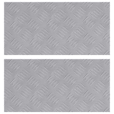 VidaXL marche d'escalier rectangulaire 2 pcs argent 50 x 25 cm aluminium