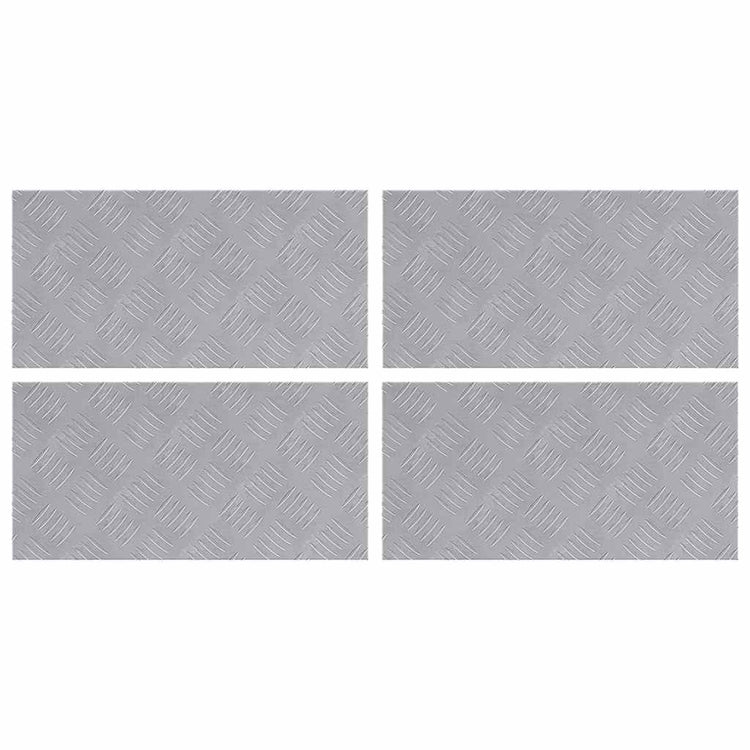 VidaXL marche d'escalier rectangulaire 4 pcs argent 50 x 25 cm aluminium