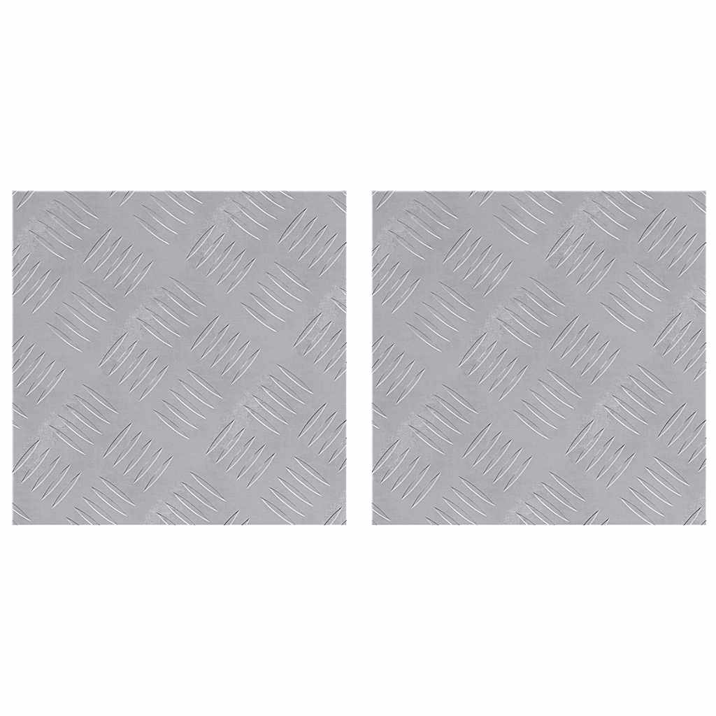 Vidaxxl marche d'escalier carré 2 pcs argent 30 x 30 cm aluminium