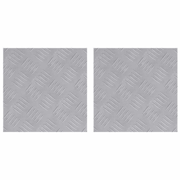 Vidaxxl marche d'escalier carré 2 pcs argent 30 x 30 cm aluminium