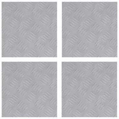 Vidaxxl marche d'escalier carré 4 pcs argent 30 x 30 cm aluminium