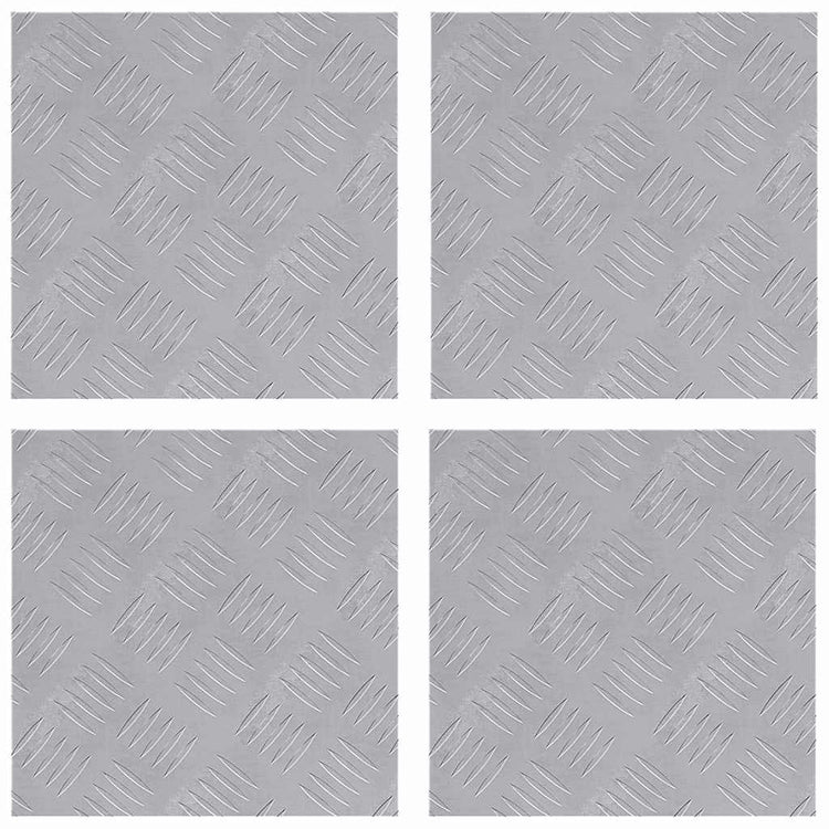 Vidaxxl marche d'escalier carré 4 pcs argent 30 x 30 cm aluminium