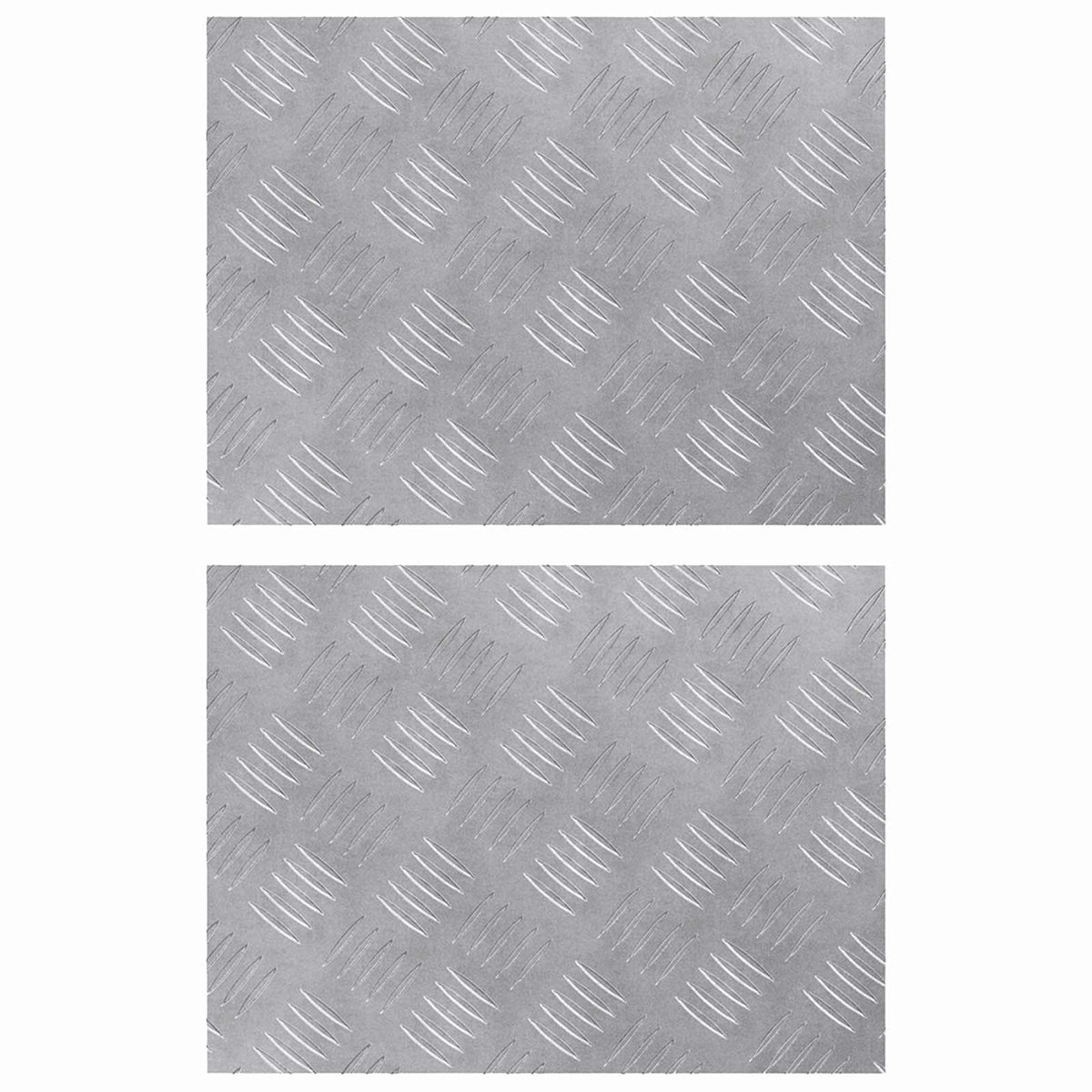 Vidaxx marche d'escalier rectangulaire 2 pcs argent 40 x 30 cm aluminium