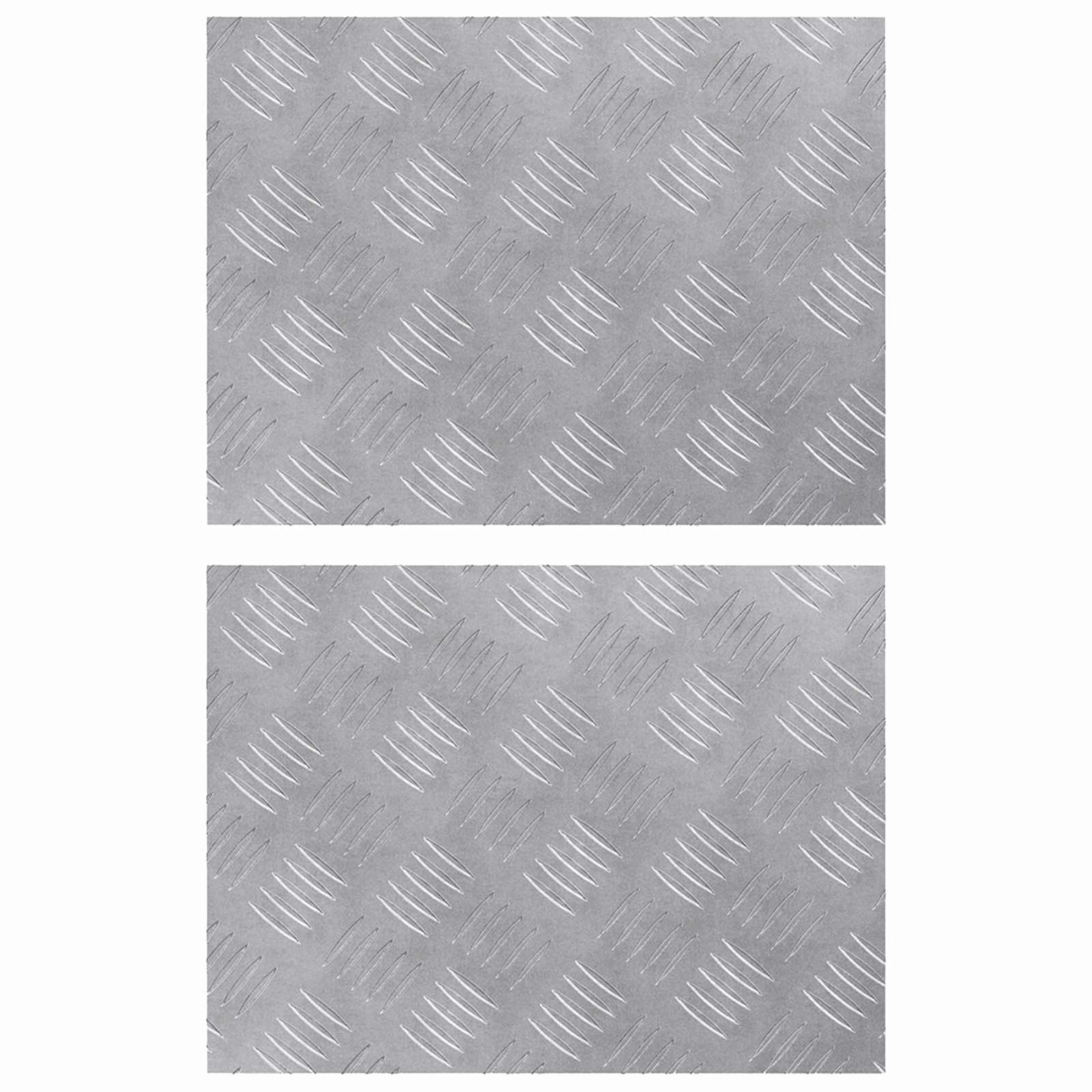 Vidaxx marche d'escalier rectangulaire 2 pcs argent 40 x 30 cm aluminium