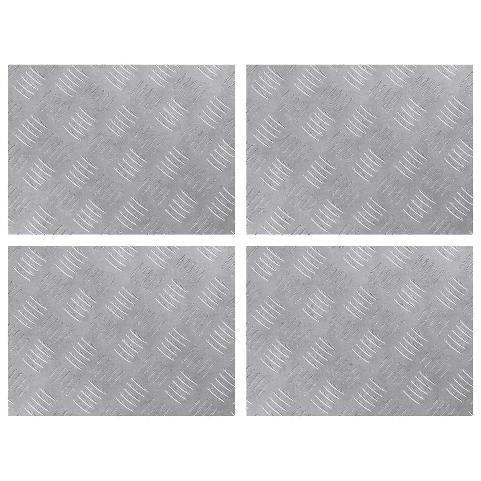 VidaXL marche d'escalier rectangulaire 4 pcs argent 40 x 30 cm aluminium