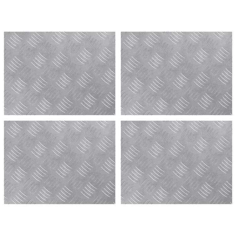 VidaXL marche d'escalier rectangulaire 4 pcs argent 40 x 30 cm aluminium