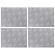 VidaXL marche d'escalier rectangulaire 4 pcs argent 40 x 30 cm aluminium