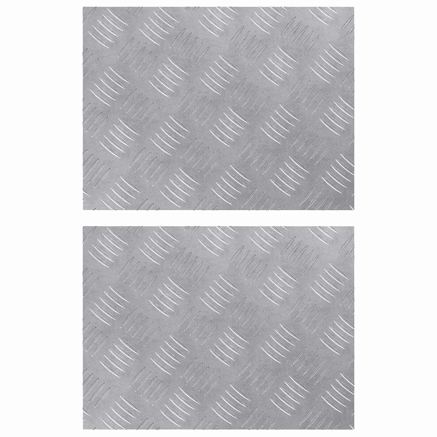 Vidaxx marche d'escalier rectangulaire 2 pcs argent 40 x 30 cm aluminium