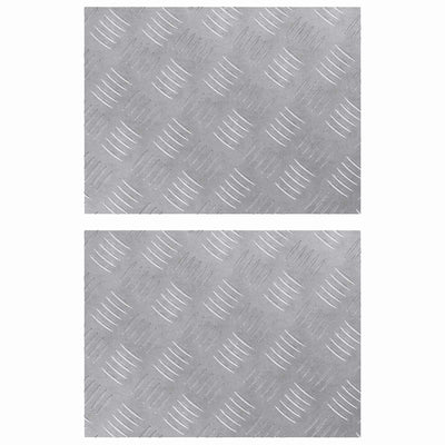 Vidaxx marche d'escalier rectangulaire 2 pcs argent 40 x 30 cm aluminium