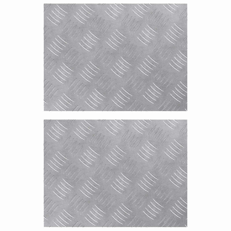 Vidaxx marche d'escalier rectangulaire 2 pcs argent 40 x 30 cm aluminium