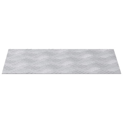 Vidaxx marche d'escalier rectangulaire 2 pcs argent 40 x 30 cm aluminium