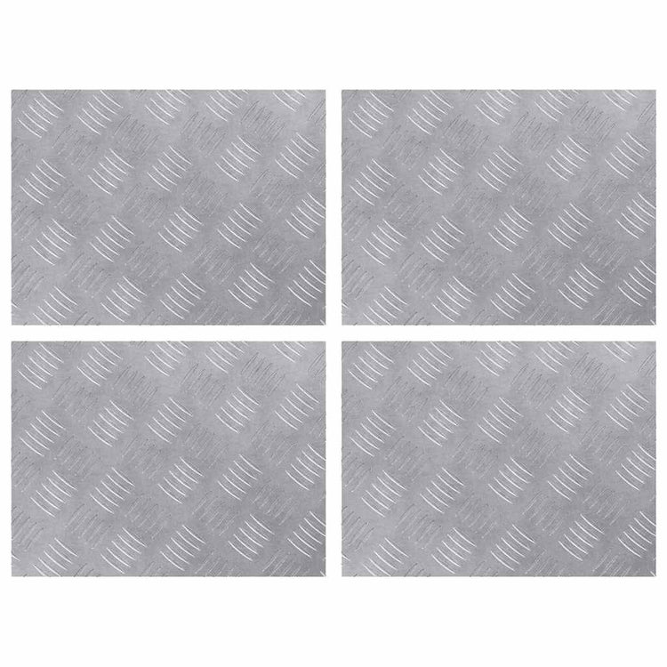 VidaXL marche d'escalier rectangulaire 4 pcs argent 40 x 30 cm aluminium
