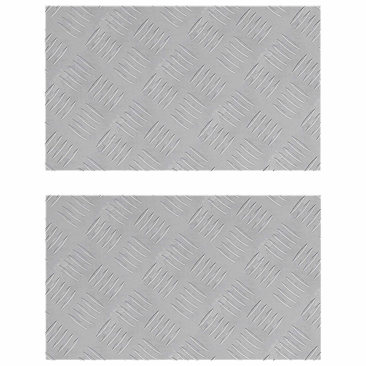 VidaXL marche d'escalier rectangulaire 2 pcs argent 50 x 30 cm aluminium