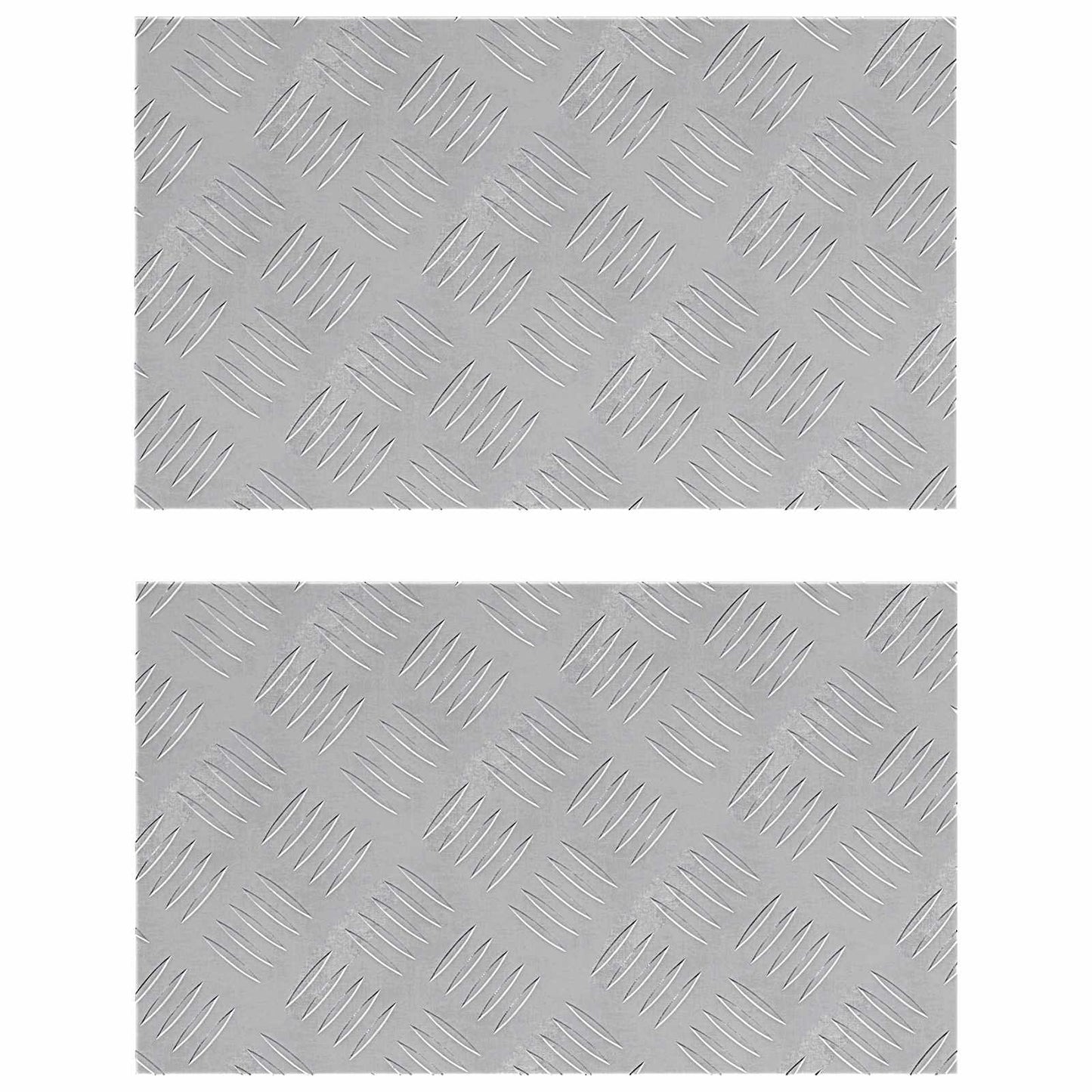 VidaXL marche d'escalier rectangulaire 2 pcs argent 50 x 30 cm aluminium