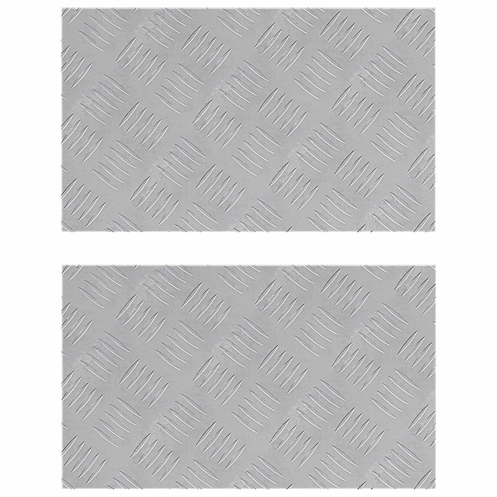 VidaXL marche d'escalier rectangulaire 2 pcs argent 50 x 30 cm aluminium