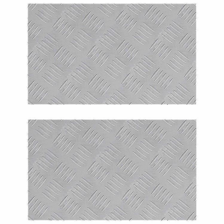 VidaXL marche d'escalier rectangulaire 2 pcs argent 50 x 30 cm aluminium
