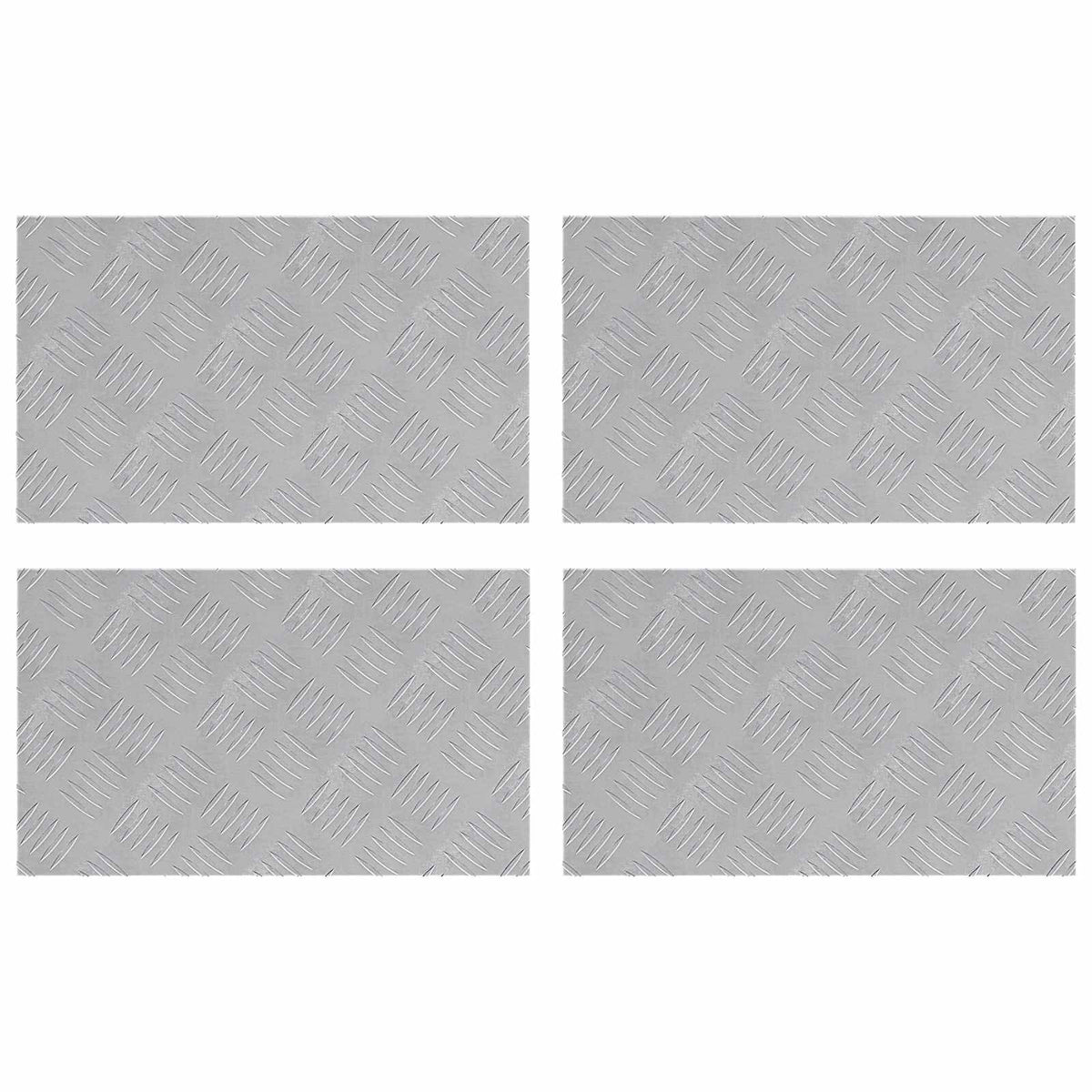 Vidaxx marche d'escalier rectangulaire 4 pcs argent 50 x 30 cm aluminium