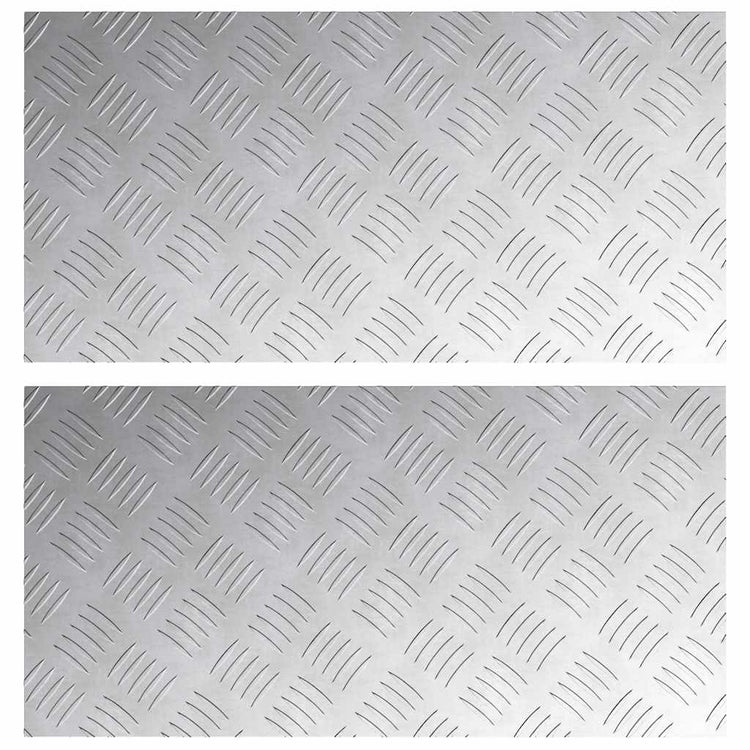 Vidaxx marche d'escalier rectangulaire 2 pcs argent 60 x 30 cm aluminium