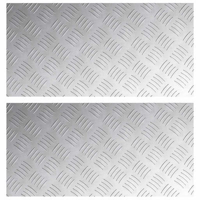 Vidaxx marche d'escalier rectangulaire 2 pcs argent 60 x 30 cm aluminium
