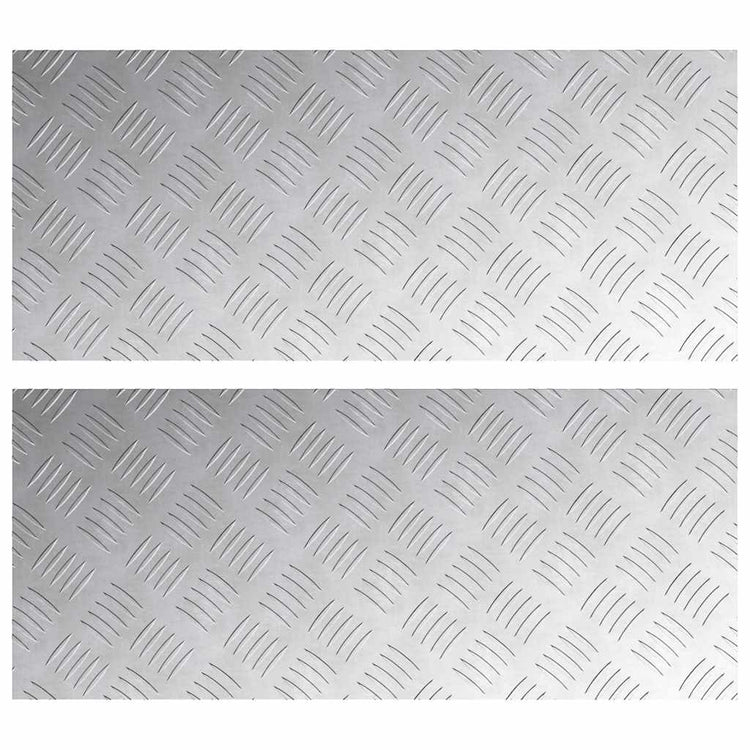 Vidaxx marche d'escalier rectangulaire 2 pcs argent 70 x 30 cm aluminium