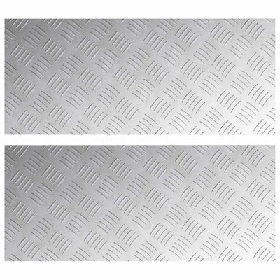 Vidaxx marche d'escalier rectangulaire 2 pcs argent 70 x 30 cm aluminium