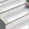 Vidaxx marche d'escalier rectangulaire 4 pcs argent 80 x 30 cm aluminium