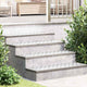 Vidaxx marche d'escalier rectangulaire 2 pcs argent 90 x 30 cm aluminium