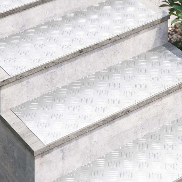 Vidaxx marche d'escalier rectangulaire 2 pcs argent 90 x 30 cm aluminium