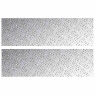 Vidaxx marche d'escalier rectangulaire 2 pcs argent 100 x 30 cm aluminium