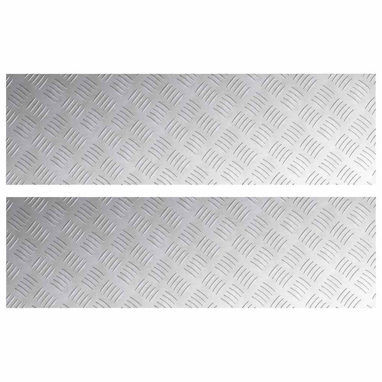 Vidaxx marche d'escalier rectangulaire 2 pcs argent 100 x 30 cm aluminium