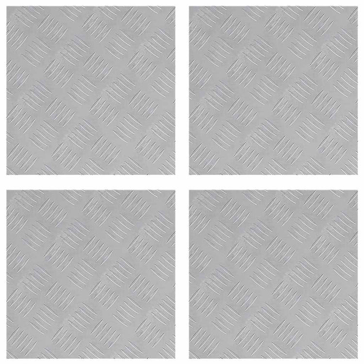 Vidaxxl marche d'escalier carré 4 pcs argent 40 x 40 cm aluminium
