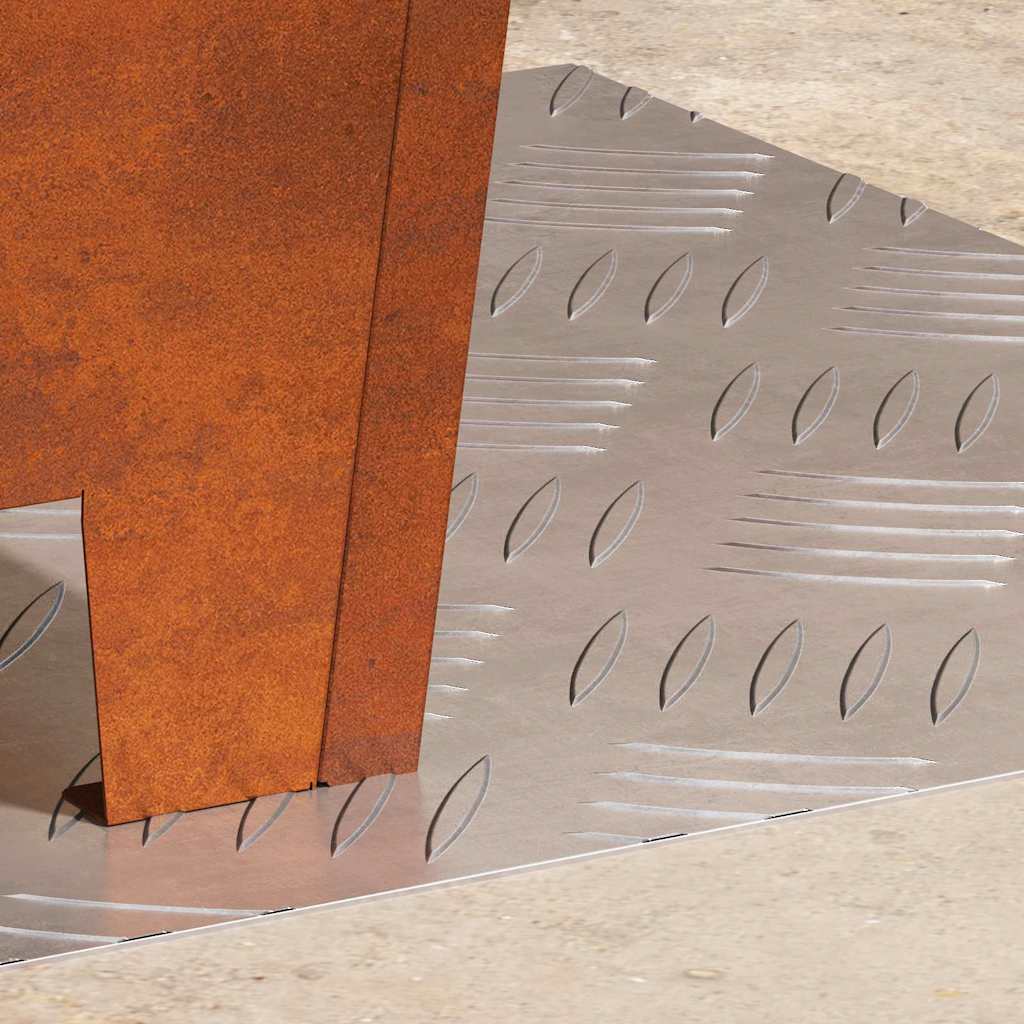 Vidaxxl marche d'escalier carré 2 pcs argent 40 x 40 cm aluminium