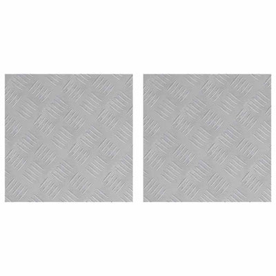 Vidaxxl marche d'escalier carré 2 pcs argent 40 x 40 cm aluminium
