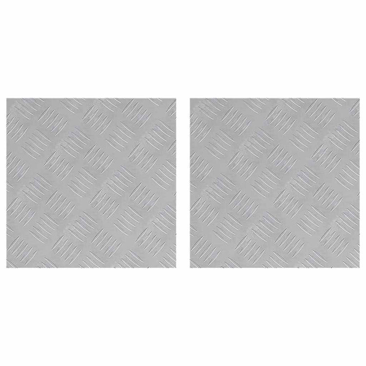 Vidaxxl marche d'escalier carré 2 pcs argent 40 x 40 cm aluminium