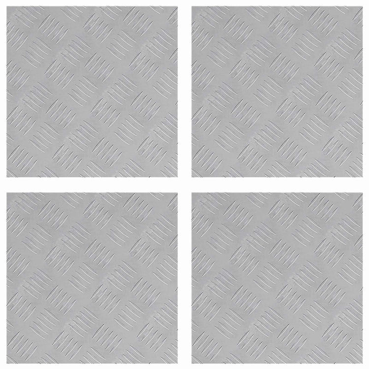 Vidaxxl marche d'escalier carré 4 pcs argent 40 x 40 cm aluminium