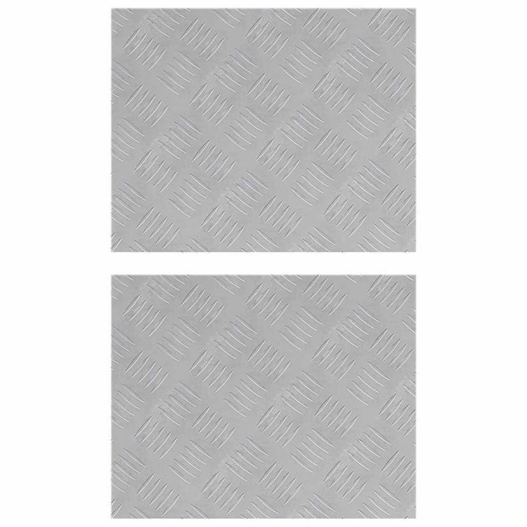 VidaXL marche d'escalier rectangulaire 2 pcs argent 50 x 40 cm aluminium