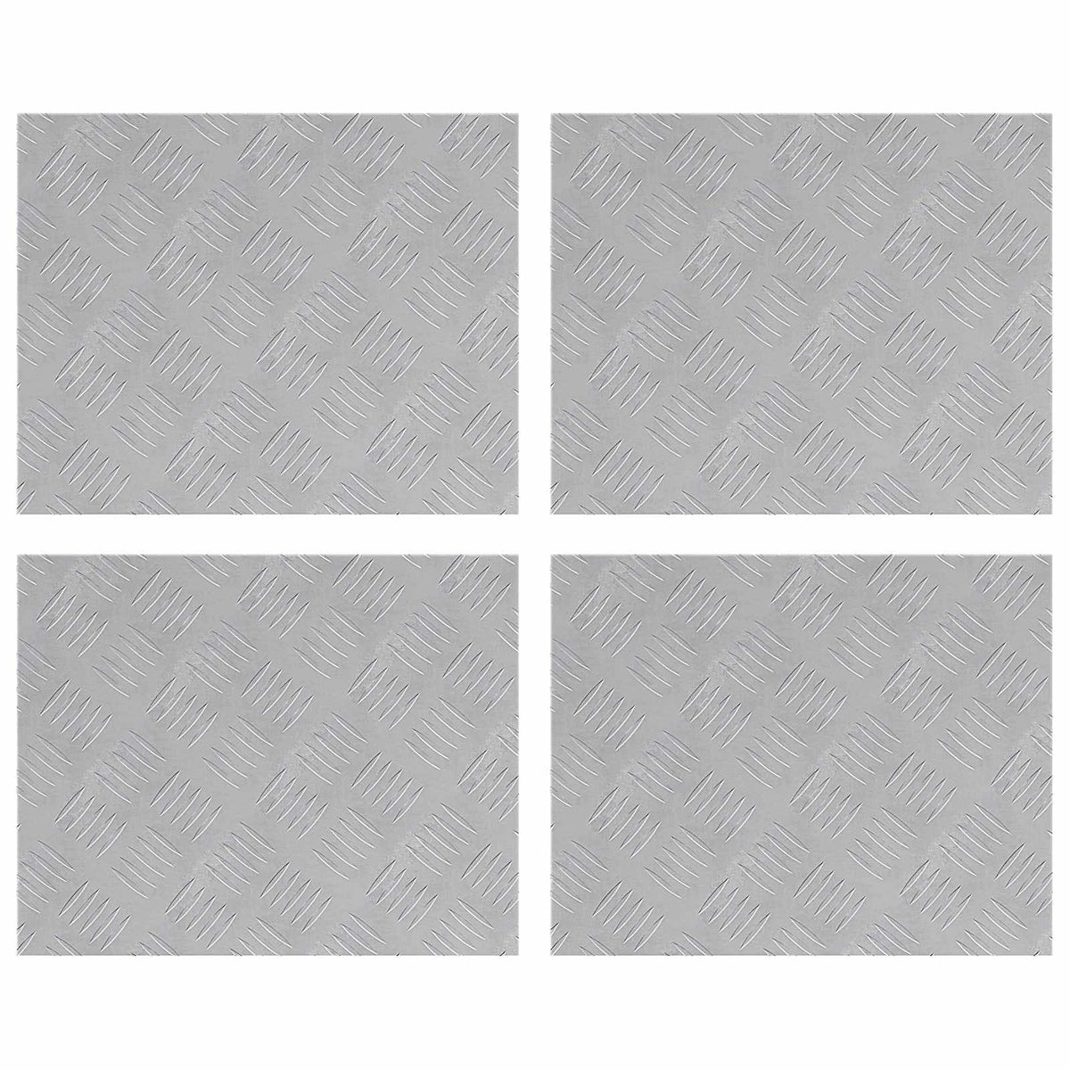 Vidaxx marche d'escalier rectangulaire 4 pcs argent 50 x 40 cm aluminium