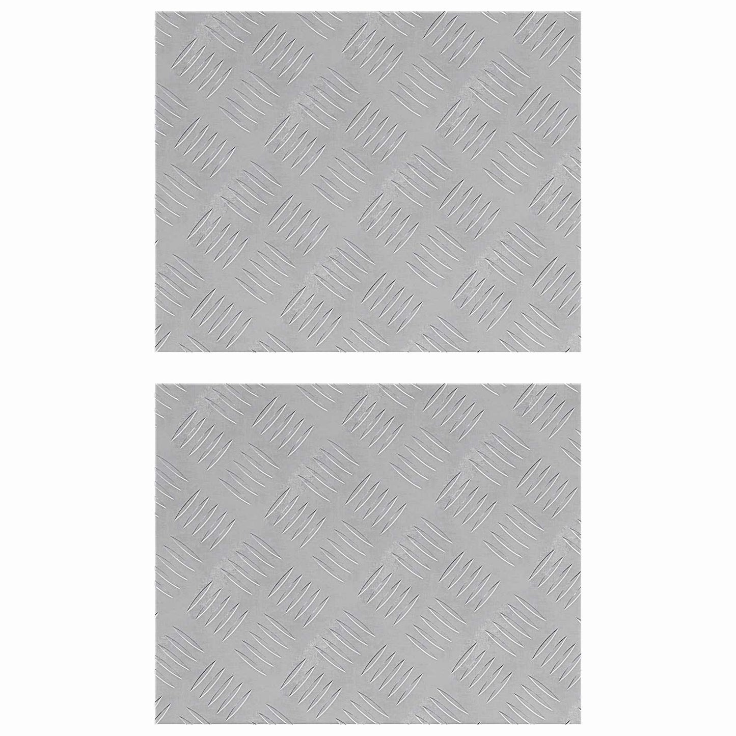 VidaXL marche d'escalier rectangulaire 2 pcs argent 50 x 40 cm aluminium