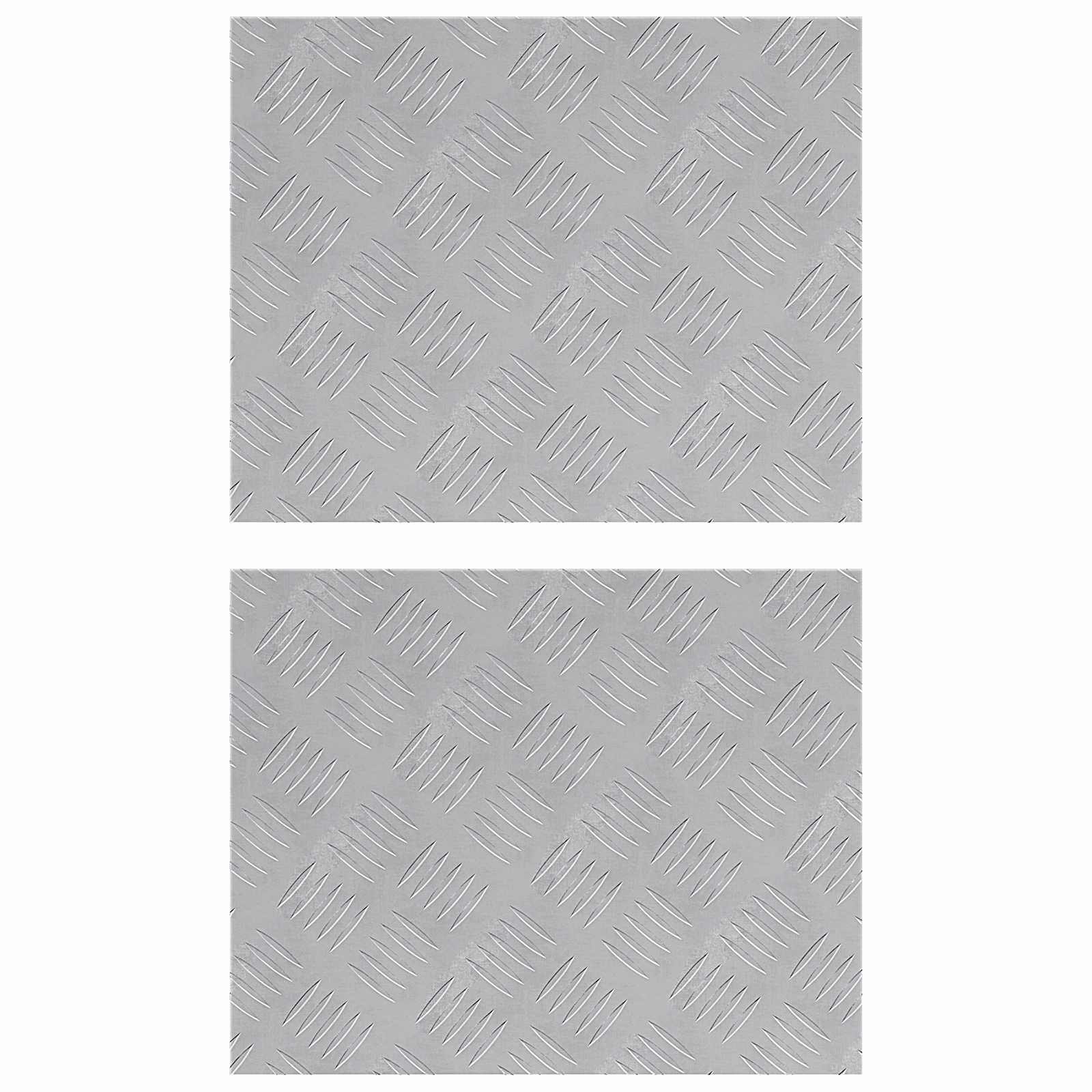VidaXL marche d'escalier rectangulaire 2 pcs argent 50 x 40 cm aluminium
